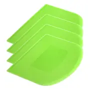 4Pcs Plastic Cake Scraper Dough Cutter for Kitchen, Green
