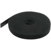 50ft Roll Self-Attaching Hook and Loop Reusable Cable Tie Fastening Tape Black