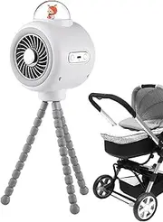 Clip Fan for Stroller - USB Charging Fan Attachment for Stroller | Cooling Device with Adjustable Stand and Power Bank Function for Travel Desk Crib Car Baby Treadmill Seat Outdoor