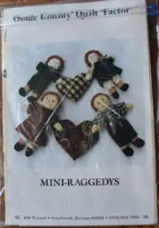 MINI RAGGEDYS PATTERN OSAGE COUNTY QUILT FACTORY UNCUT VINTAGE 1986 FF
