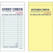 Guest Check Book, Two-Part Carbonless-20 books- 50 per book Free Shipping
