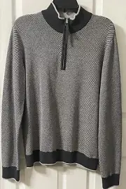 $248 Robert Graham Calabria Quarter Zip Pullover Sweater