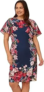[Adrianna Papell] Women's Stretch Twill Short Dress