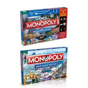 2x Monopoly Kids/Family Board Game 8y+ Australian Melbourne & Gold Coast Edition