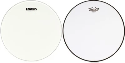 Evans ST Dry Coated Snare Head - 14 inch + Remo SA-0114-00- Value Bundle