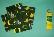 *New COASTERS SET of 4 and/or KEYCHAIN key ring University of OREGON OU Ducks