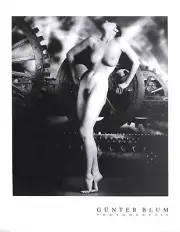 GUNTER BLUM Grazia 35.5" x 27.5" Poster 1994 Photography Black & White Nude, Wom