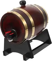 BEBEMOKO 1Set Wood Wine Barrel Dispenser Sturdy Wood for Aging Storing Dispensing Bar Restaurant Party Use Present for Wine Lovers