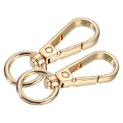 10Pcs Swivel Lobster Clasps, Push Gate Snap Hook Bag Clips(1/2", Gold)