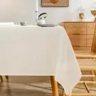 Natural Linen Textured Square Tablecloth, Slubby Lightweight Table Cloth 60 x...