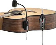 ACEMIC Acoustic Guitar Wireless Microphone, Portable UHF Wireless Clip-on Music Instrument Microphone with Transmitter and 6.35mm Receiver, for Musicians, Teachers, Stage performances, Band AT-5