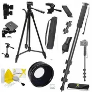 72" TRIPOD + 72" MONOPOD + WIDE ANGLE LENS FOR NIKON D3000 D3100 D3200 D3300