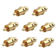 8Pcs Socket Cover Gold Plated Plug Short-Circuit Socket Phono Connector1533