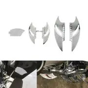 Chrome Driver Passenger Floorboard w/Sfhiter Peg Fit For Harley Touring Softail
