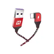 90 Degree 3A QC3.0 TPE Nylon 1.2M Type-C Data Cable for Samsung S10+ Xiaomi Mi8 9T Redmi Note8 HUAWEI P30Pro RED COLOR