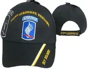 [Trade Winds] U.S. Army 173rd Airborne Brigade Sky Soldiers Black Shadow Embroidered Cap Hat, Multi, One Size