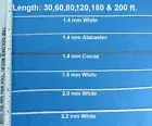 1.4 1.8 2 2.2 mm Blind Shade Lift Pull Cord String 30-200' White Cocoa Alabaster