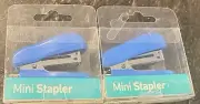 2 Wexford Mini Staplers New Blue 1000 Staples Staple Remover Stapler