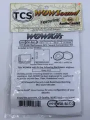 HO Scale TCS #1901 WSK-BAC-2 Bachmann 4-8-2 Steam Loco DCC Sound Conversion Kit