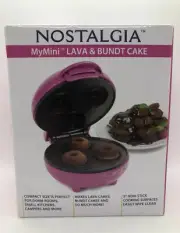 Nostalgia MyMini Lava, Donut, Muffin And Bundt Cake Maker Pink NEW