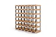 Timber Wine Rack Storage Cellar Organiser 42 Bottle