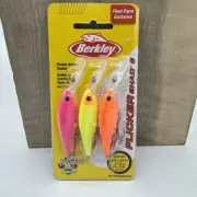 Berkley Flicker Shad 5 Fleet Farm Exclusive HIGHLIGHTER Colors -WALLEYE (3 Pack)