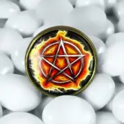 Pentagram Ring - Occult Black Magic Fire Gothic Bronze Handmade Ring - 328-BRR
