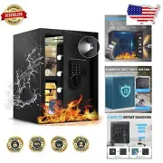 Fireproof 2.2 Cu Ft Electronic Safe with Alarm & Removable Shelf for Home Office