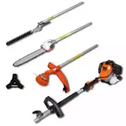 4 In 1 Gardening Multi Tools Set Chain Saw Hedge Grass Trimmer Brush Cutter