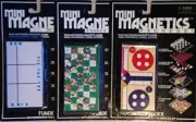Fundex - Set of 3 Mini Magnets Games - Tic Tac Toe - Snakes & Ladders - Pachessi