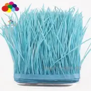 1/5/10 meter Top Quality 15-20 cm Baby Blue Stripped Goose Boits Feathers Trims