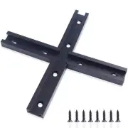 Aluminum T-Track Intersection Kit with Screws Double Cut Profile Universal wi...