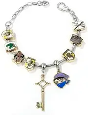 [MYTHATOM] Popular anime giant eren jaeger cute cartoon color alloy charm bracelet fans surrounding accessories girls jewelry, Medium, Metal, no gemstone, Medium, Metal, no gemstone, Medium, Metal, no