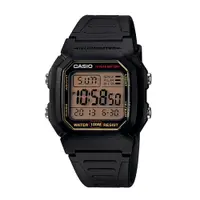 在飛比找PChome24h購物優惠-CASIO 10年超持久電量勁黑酷炫電子錶(黃框)