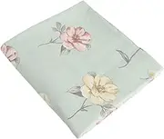 Green Printed Cotton Flat Sheets King Breathable and Durable Bed Sheets Ultra Soft Top Sheet for Bed Perfect for Home, Hotel