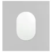 Bjorn Oval Small Mirror, White