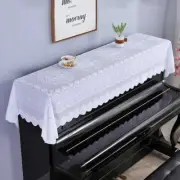 78*35inch White Piano Dust-proof Cover Dust Flower Fabric Cloth Elegant Towel