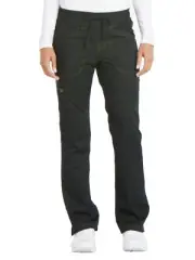Dickies Women's Essense Mid Rise Straight Leg Drawstring Pant, Olive, XX-Large