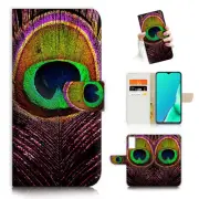 ( For Vivo Y11s ) Flip Case Cover AJ23050 Peacock Feather