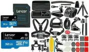 Deluxe Accessories Kit FOR GoPro Hero 11 Black +High Speed 32GB Micro SD