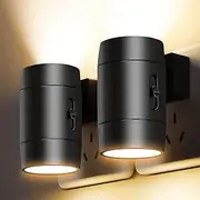 Night Light Plug in,Xkimos 270° Rotatable Adjustable Sensor Light, Auto Dusk to Dawn Sensor, 3000K(0-100Lm) Adjustable Brightness,Motion Sensor Night Light with AU Plug for Bedroom, Bathroom (2)
