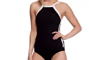 NEW TAGS SEAFOLLY BLOCK PARTY HIGH NECK TANK TANKINI TOP SIZE 8 INDIGO DARK BLUE