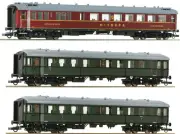 ROCO 6200057 Scale Ho Set Three Carriages: Train Traditional Zwickau Dr