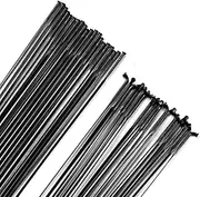 Bicycle Parts Replace Spokes, 10pcs Stainless Steel Strut 14G Spokes Black Lightweight J-Bend/Straight Pull Bicycle Spokes 204-302mm Length W/Splices(285mm)
