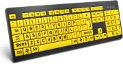 Large Print Computer Keyboard, Wired USB High Contrast Keyboard