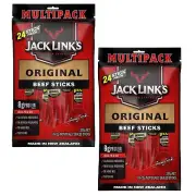 2 x Jack Link's Original Beef Jerky Sticks 288g High Protein Smoked Meat Snack