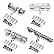 Stainless Steel Door Lock Solid Sliding Bolts Latches Hasp Bedroom Door Lock