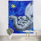 Elephants Have Long Noses 3D Wall Hang Cloth Tapestry Fabric Decorations Decor