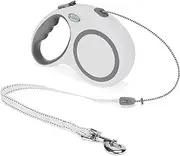 GUDWING Retractable Dog Leash 30 FT, Retractable Leash (White, 30 FT)