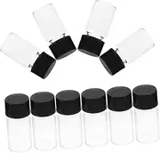 SHOWERORO 10 pcs Clear Glass Vials Small Leak Containers with Screw Caps for Liquid Storage for Essential Oils Cosmetics and Travel Use